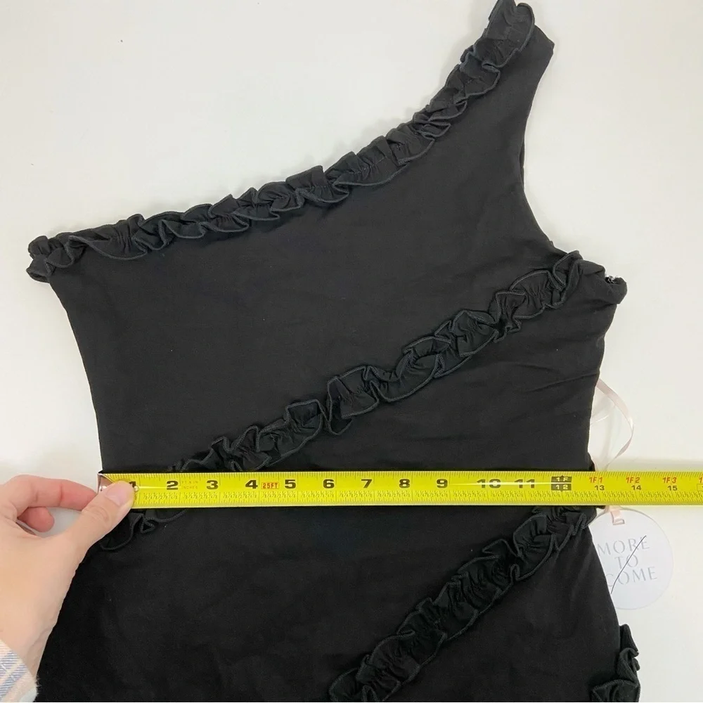 More To Come Camila One Shoulder Dress in Black Size S